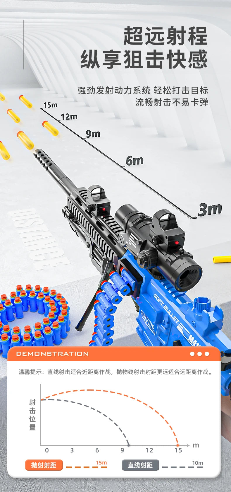 Soft Bullet Gun M416 Fucile giocattolo da fuoco