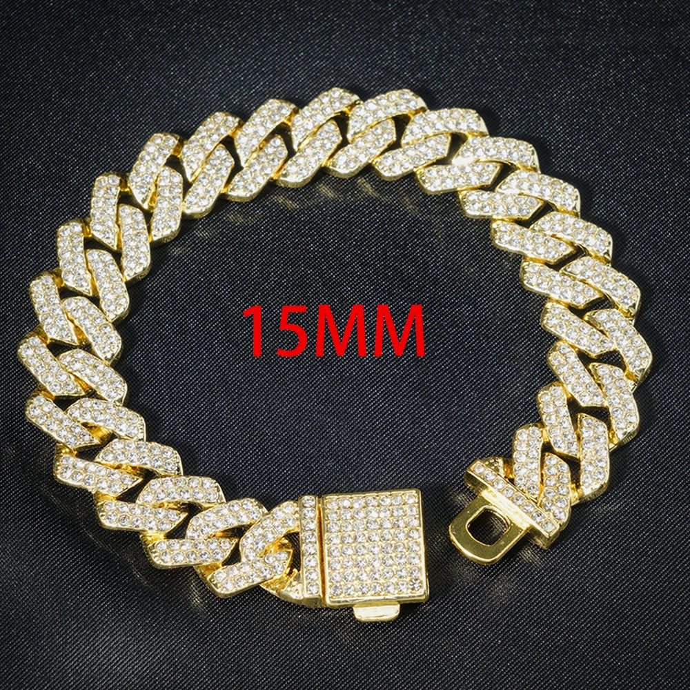 Bracciale a catena a maglie cubane