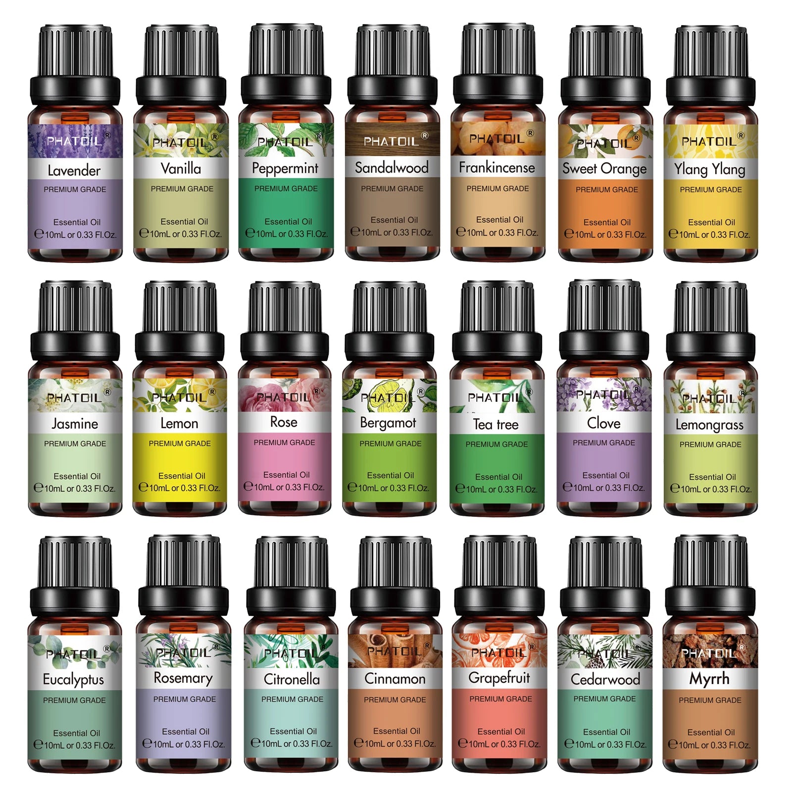 PHATOIL 10ml Oli Essenziali Puro Naturale Per diffusore Aromatico