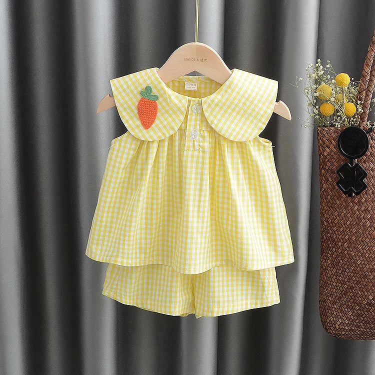 2 pezzi abito per bambina in cotone