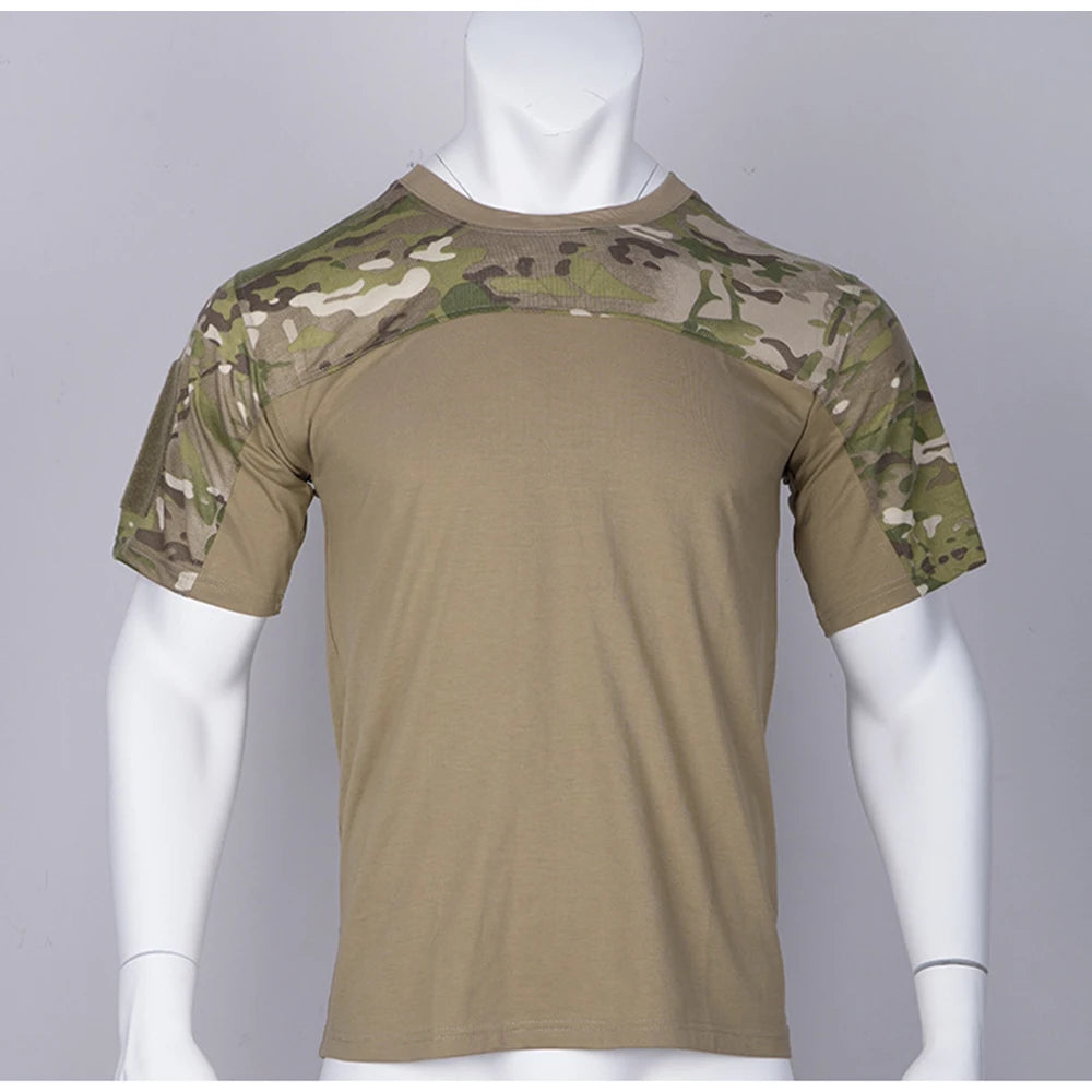 T-shirt tattica manica corta abbigliamento mimetico