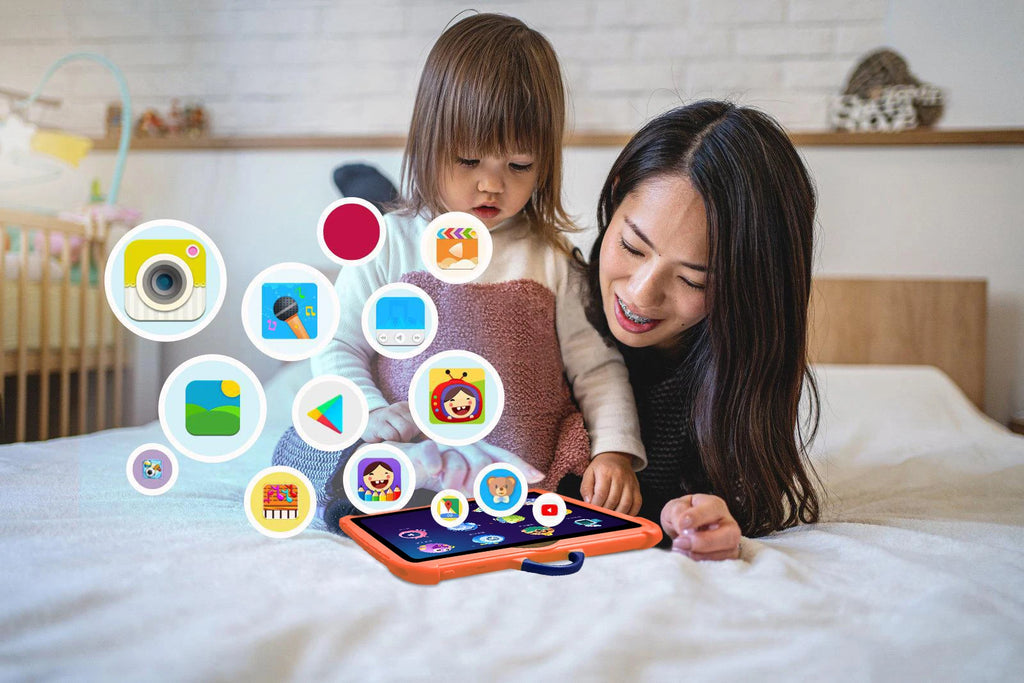 Tablet PC per bambini da 7 pollici con Android 13 Quad Core 4GB RAM 64GB ROM Apprendimento educativo Preferito dai bambini Design semplice economico