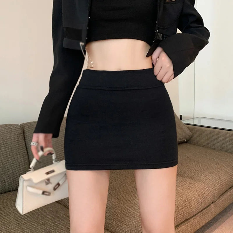 Gonne da donna a vita alta versatile elastico in vita