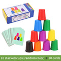 Giocattoli Montessori Mini Stack Cup Gioco con carta