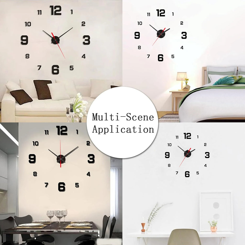 3D Orologio  senza cornice fai da te appeso a parete
