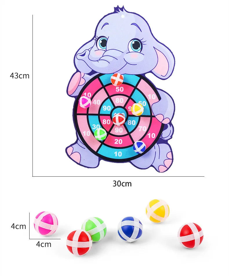 Bersaglio con palla appiccicosa Giocattoli per bambini da 2 a 4 anni Cartoon Animal