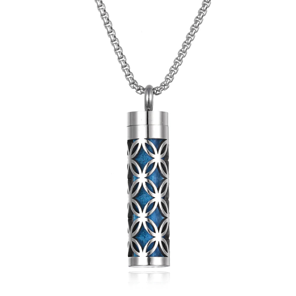 Collana con diffusore di olio essenziale Collana profumata in acciaio inossidabile