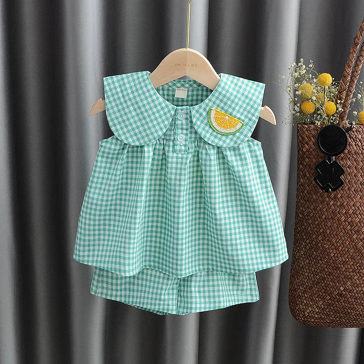 2 pezzi abito per bambina in cotone