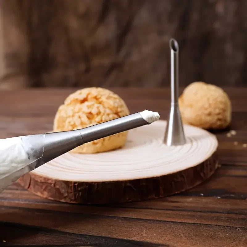 Set di 4 pezzi, punte di decorazione in acciaio inossidabile per torta Cupcake Glassa di crema per biscotti, strumenti di cottura per panettiere