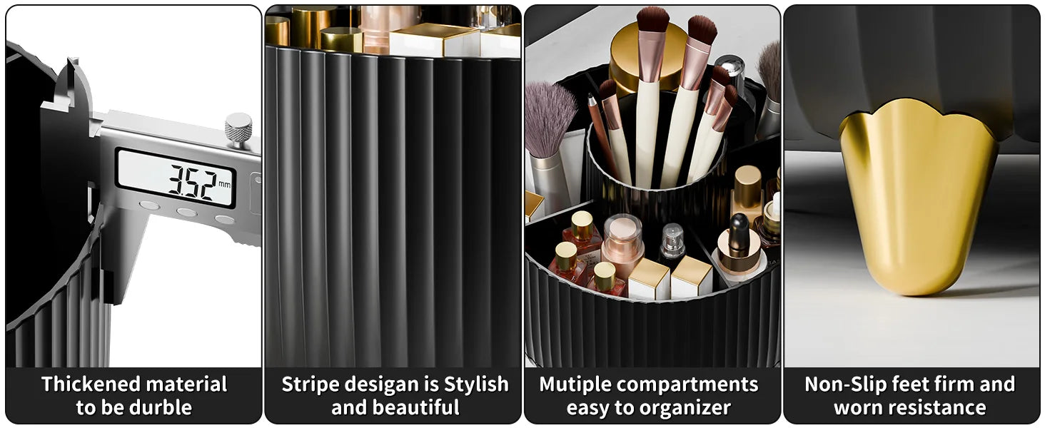Organizzatore a 360 gradi per trucco 5 slot Pennelli per trucco