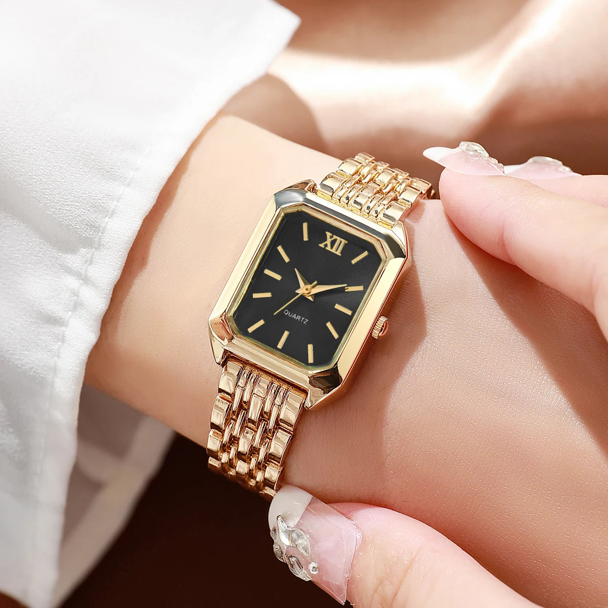 Orologio al Quarzo Strass Bracciale Set Signore Roma