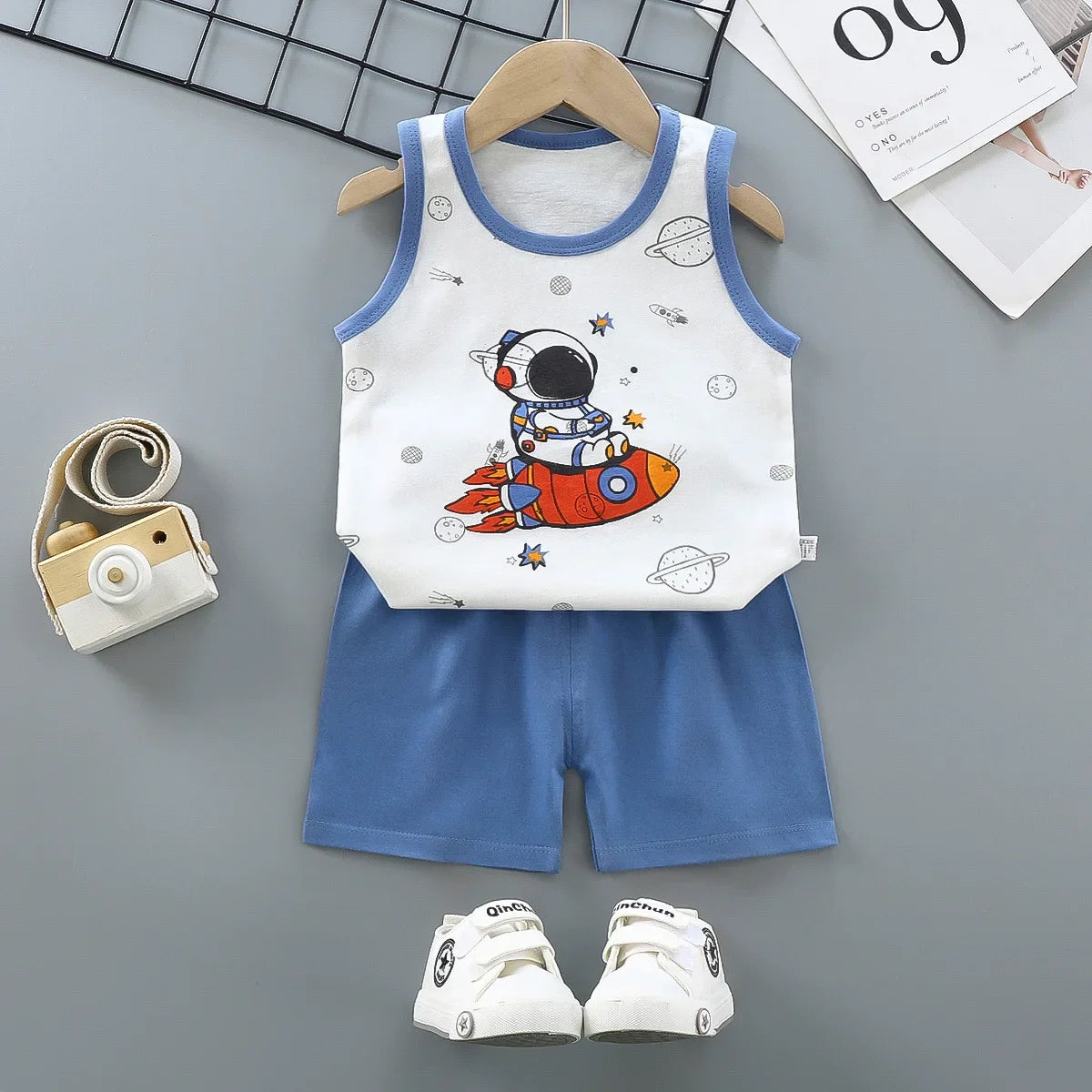 Set per bambini Gilet + Pantaloncini morbido cotone