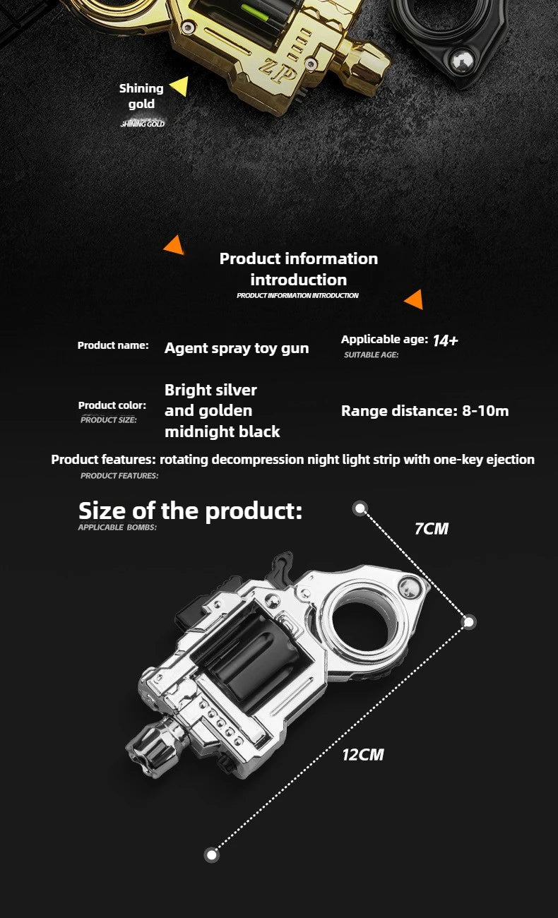 EDC Fidget Spinner Revolver Mini pistola in metallo