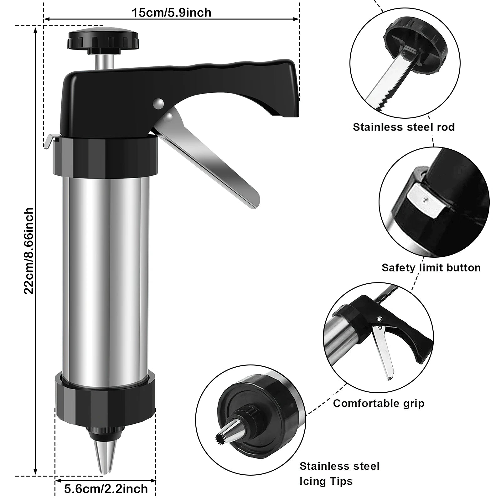 Kit pressa per biscotti in acciaio inossidabile