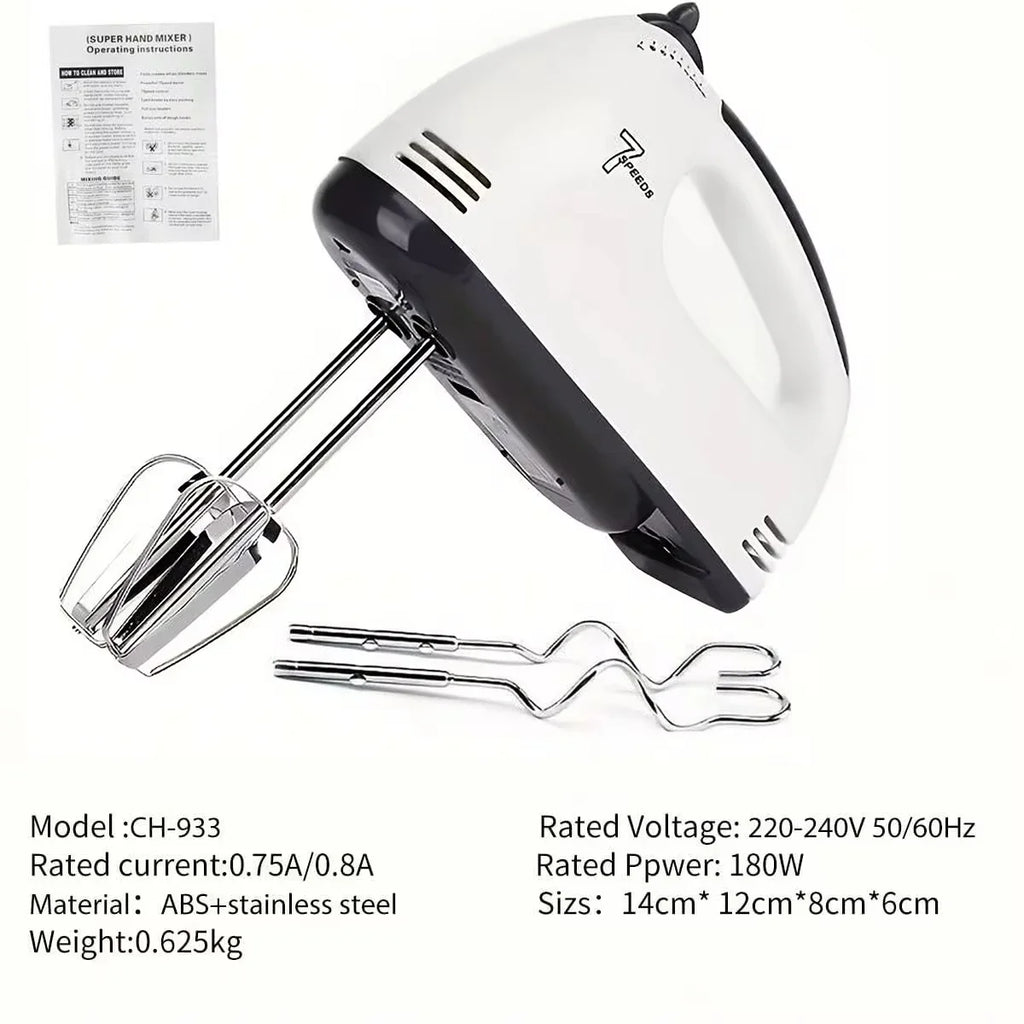 Frullatore elettrico portatile per uova Mini mixer automatico a 7 velocità con spina UE/USA Utensile da cucina domestico