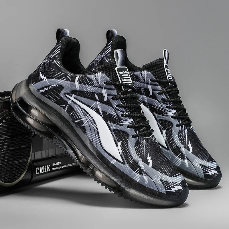 Scarpe da Ginnastica alla moda da uomo, con ammortizzazione dell’aria, comode e antiscivolo, traspiranti e adatte per attività sportive