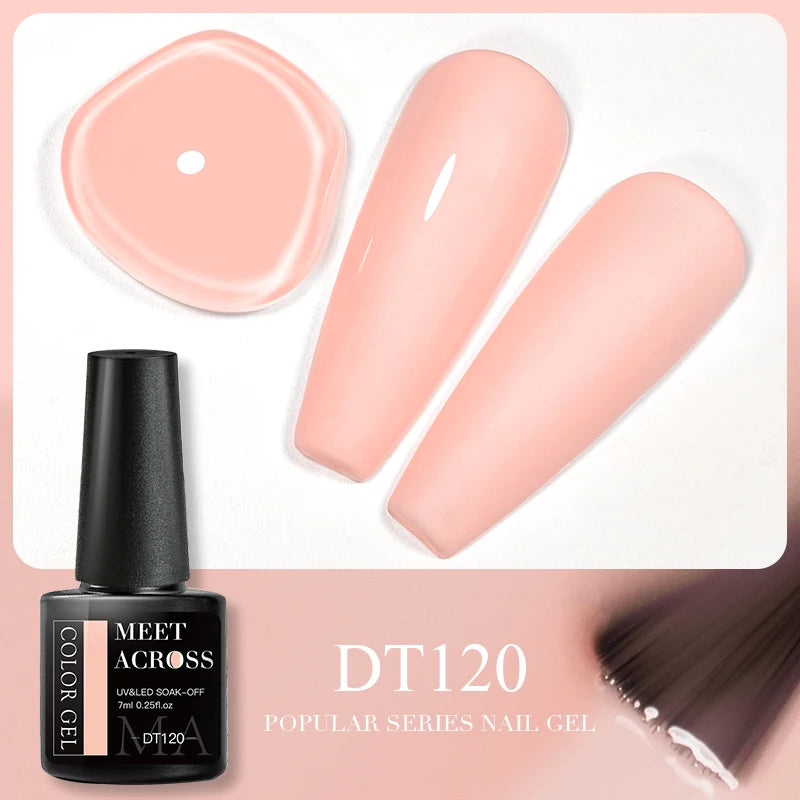 MEET ACROSS 5ml Gel Smalto per unghie Nail Art Top Gel tutti i colori