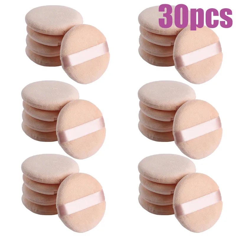 5-40 pezzi Round Facial Powder Spugnetta portatile morbida cosmetico puff per l’applicazione del trucco