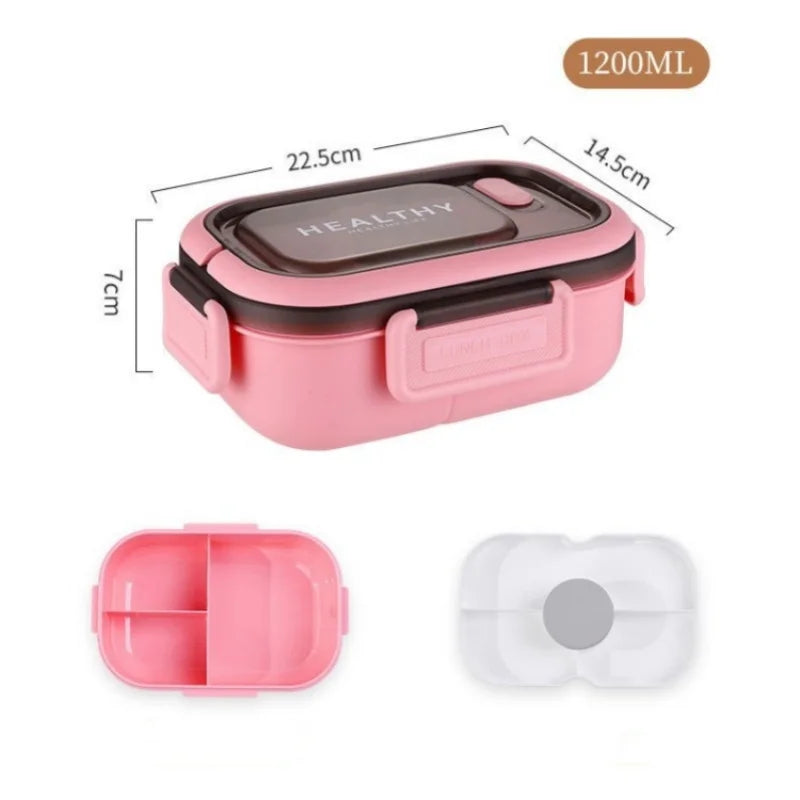 1200ML Box  per il pranzo a doppio strato Scomparto portatile