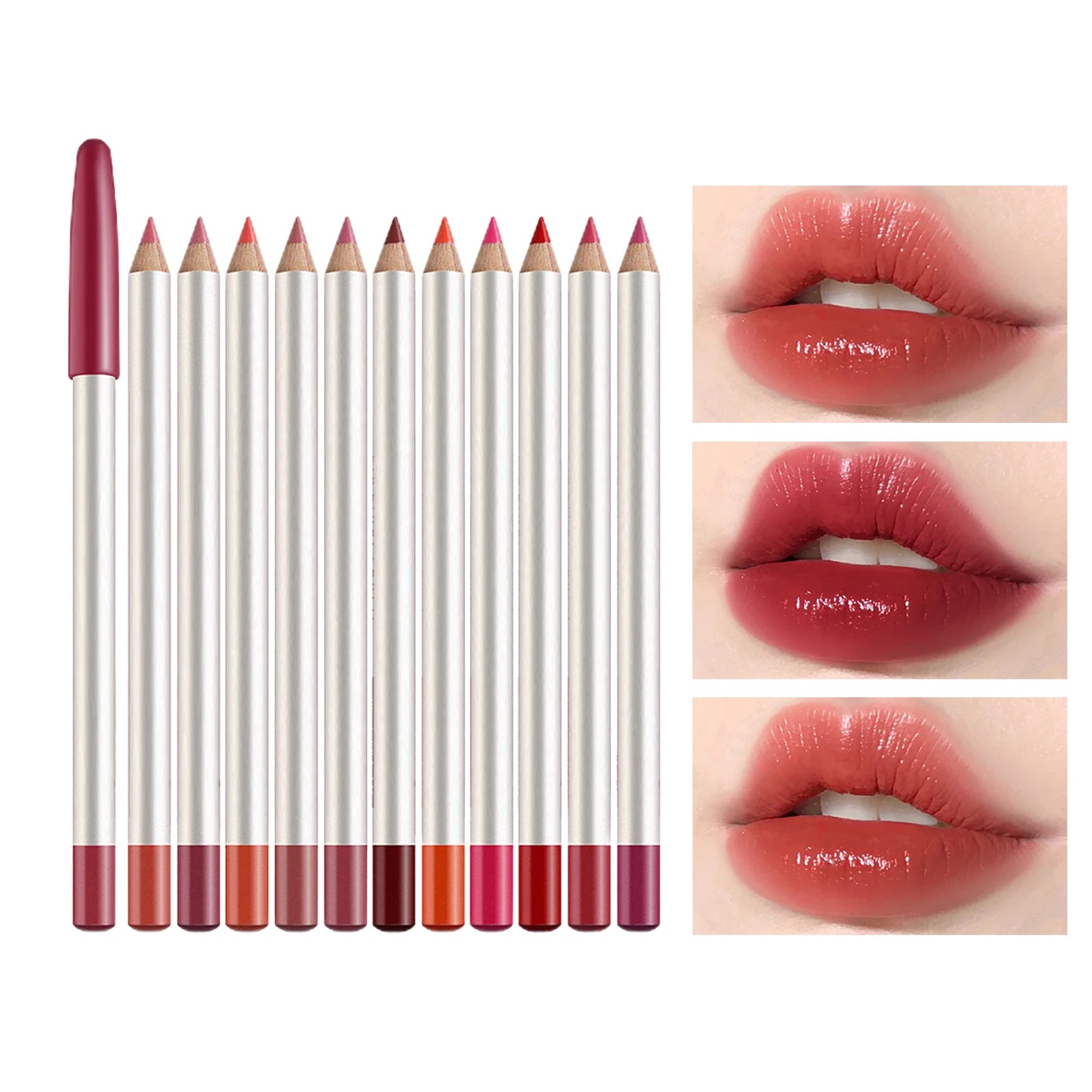 Set 12 pezzi Lipliner Matita Professionale si Lunga Durata Impermeabile