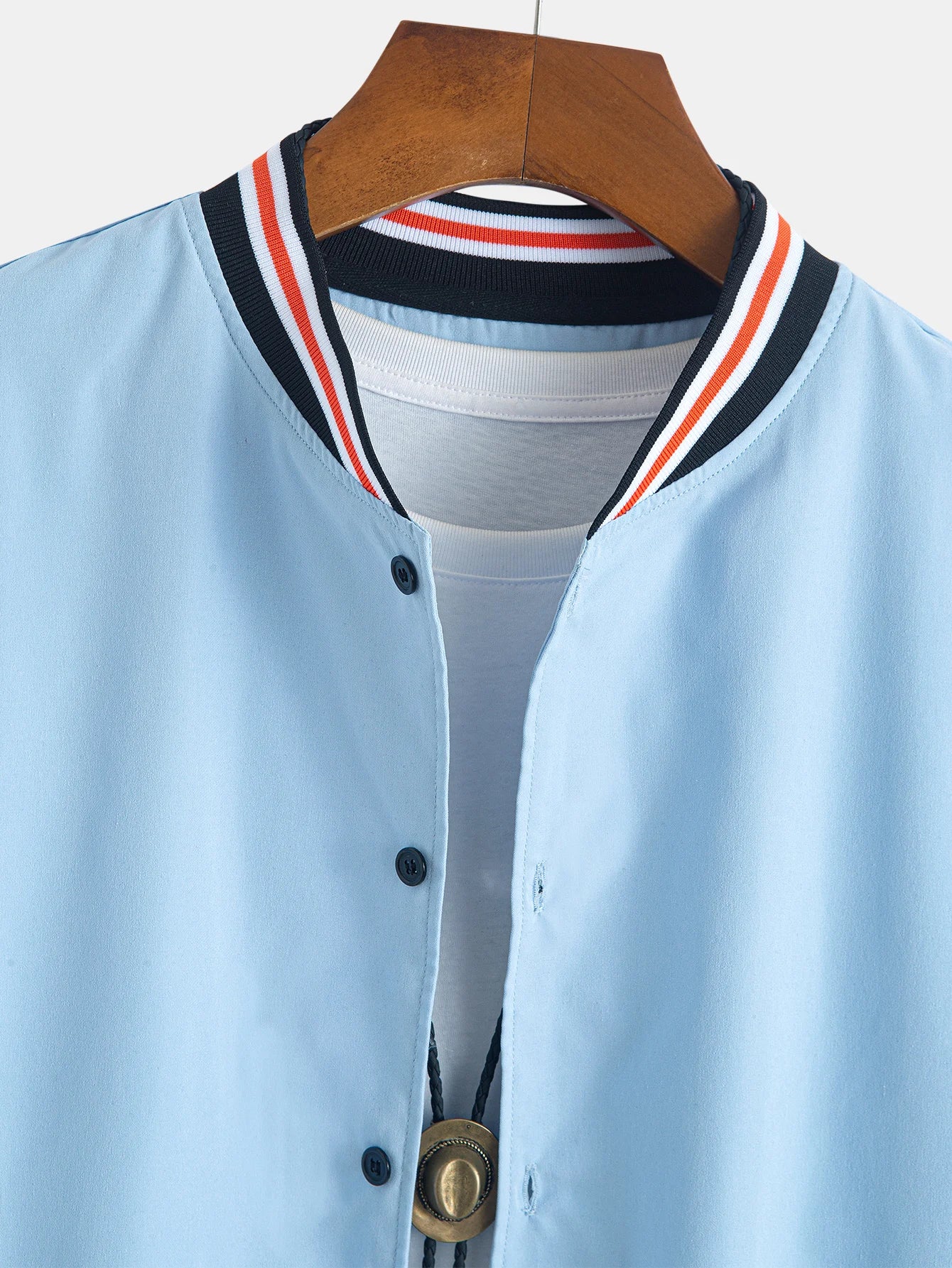 Set di camicie a maniche corte a costine con stampa High Street in stile americano da uomo: set estivo casual e atletico in due pezzi