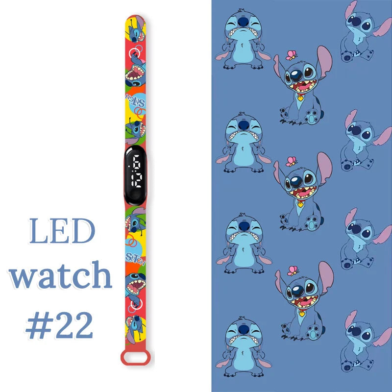 Stitch Orologi per bambini Bracciale sportivo impermeabile LED Touch digitale