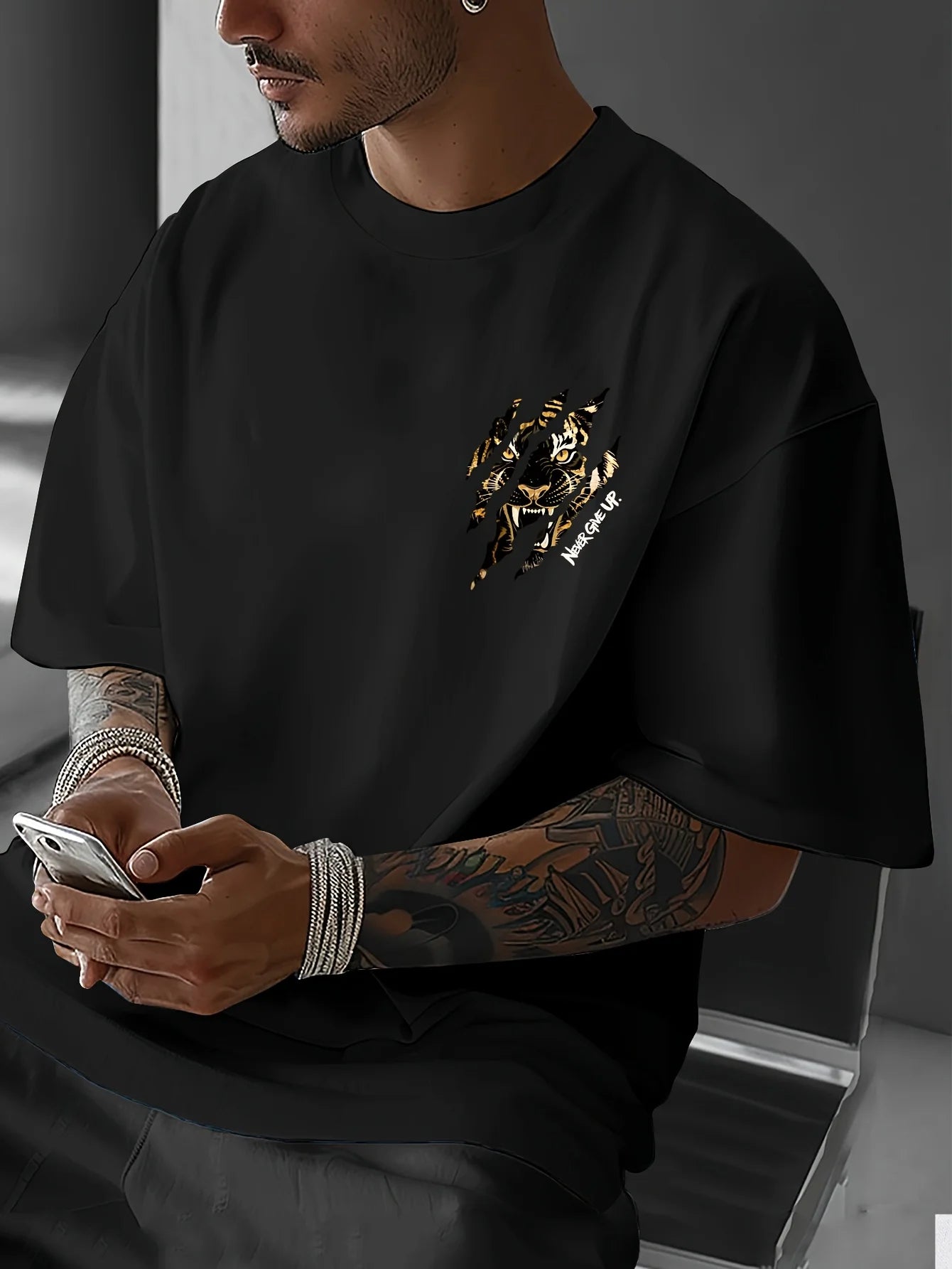 T-shirt da uomo estiva in 100% cotone