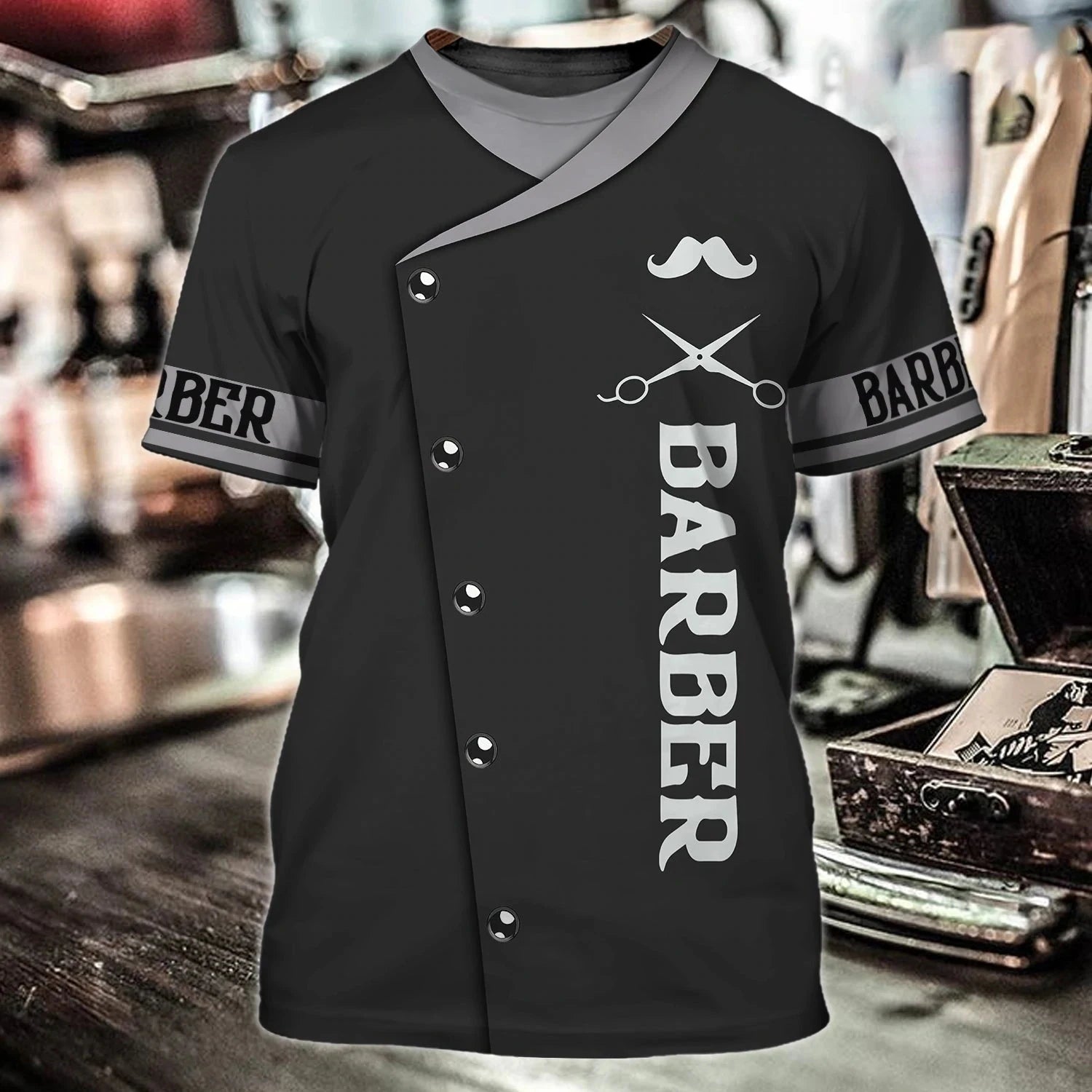 T-shirt Parrucchiere Streetwear Abbigliamento uniforme Barber Shop