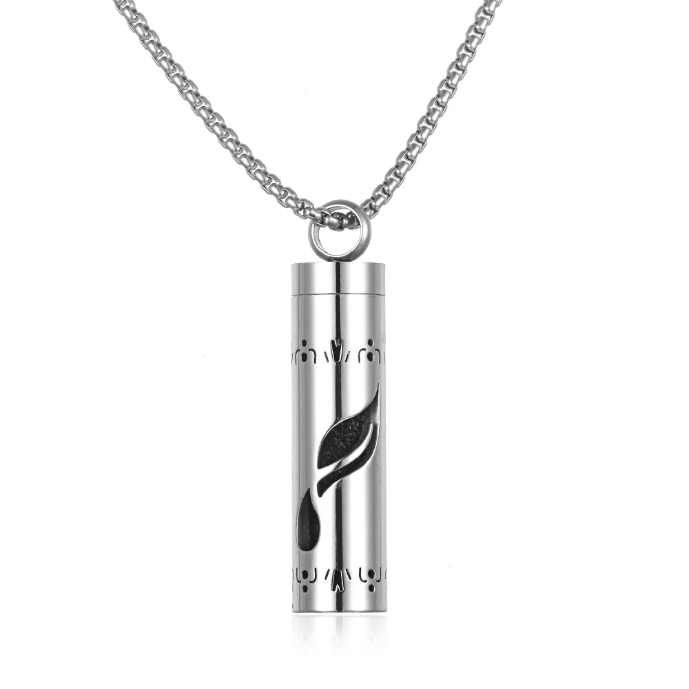 Collana con diffusore di olio essenziale Collana profumata in acciaio inossidabile