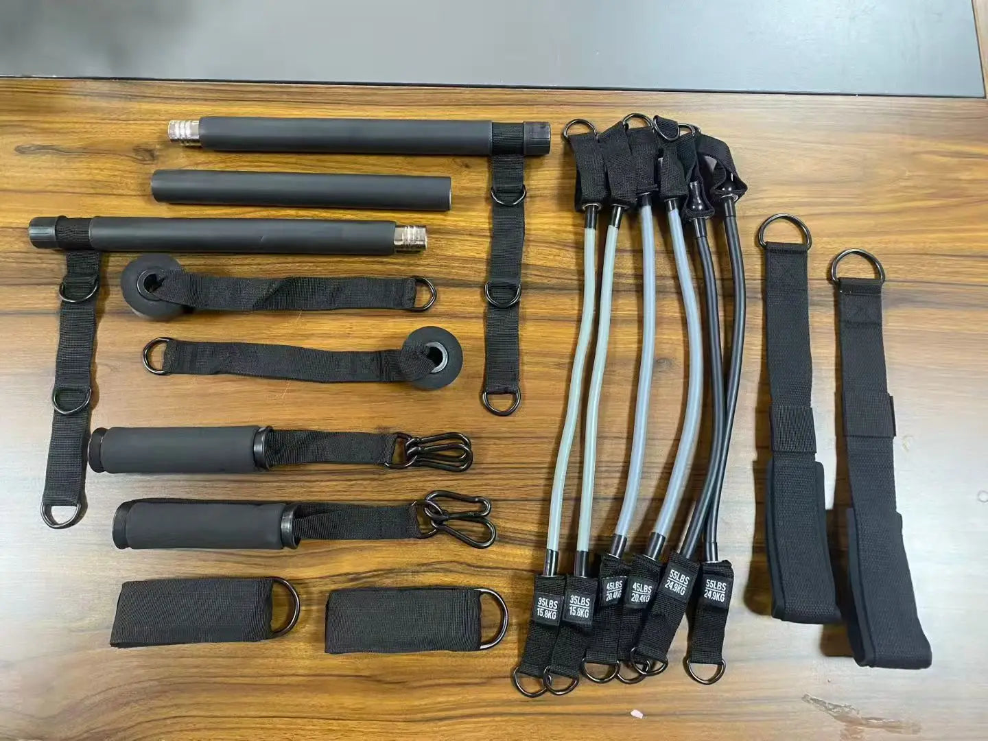 Set con bande di resistenza Bar Kit completo allenamento di forza per tutto il corpo