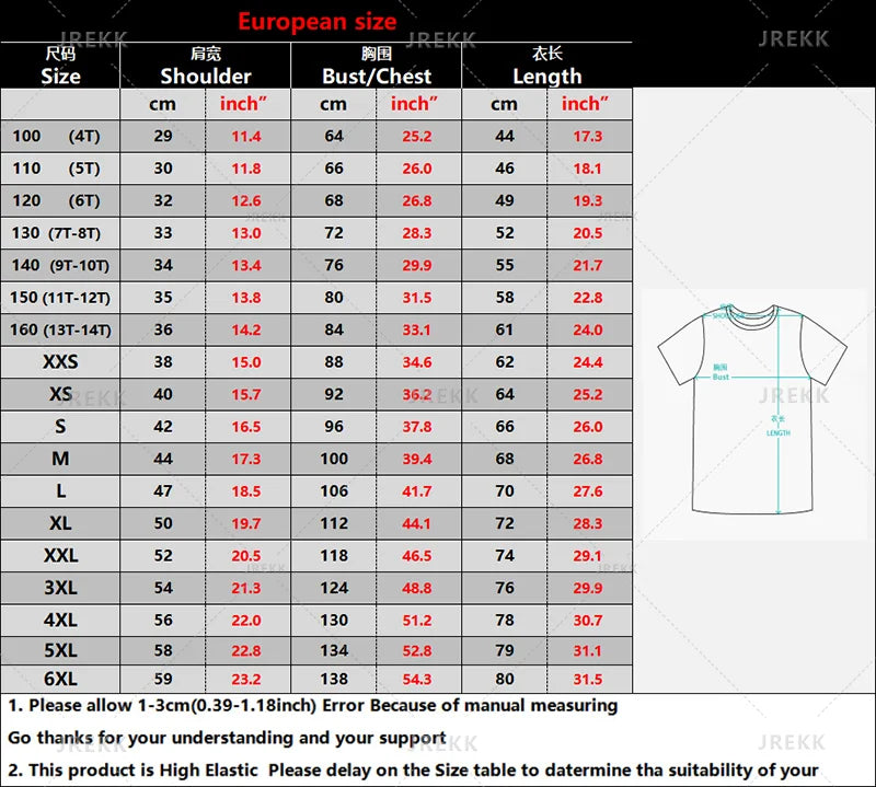 T-shirt per uomo Modello Germania  a maniche corte Top Premium  oversize