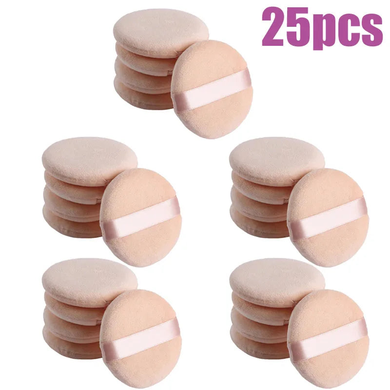 5-40 pezzi Round Facial Powder Spugnetta portatile morbida cosmetico puff per l’applicazione del trucco