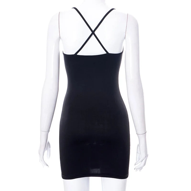 Abito Donna Moda Estate Tinta unita Collo appeso Halter Hollow