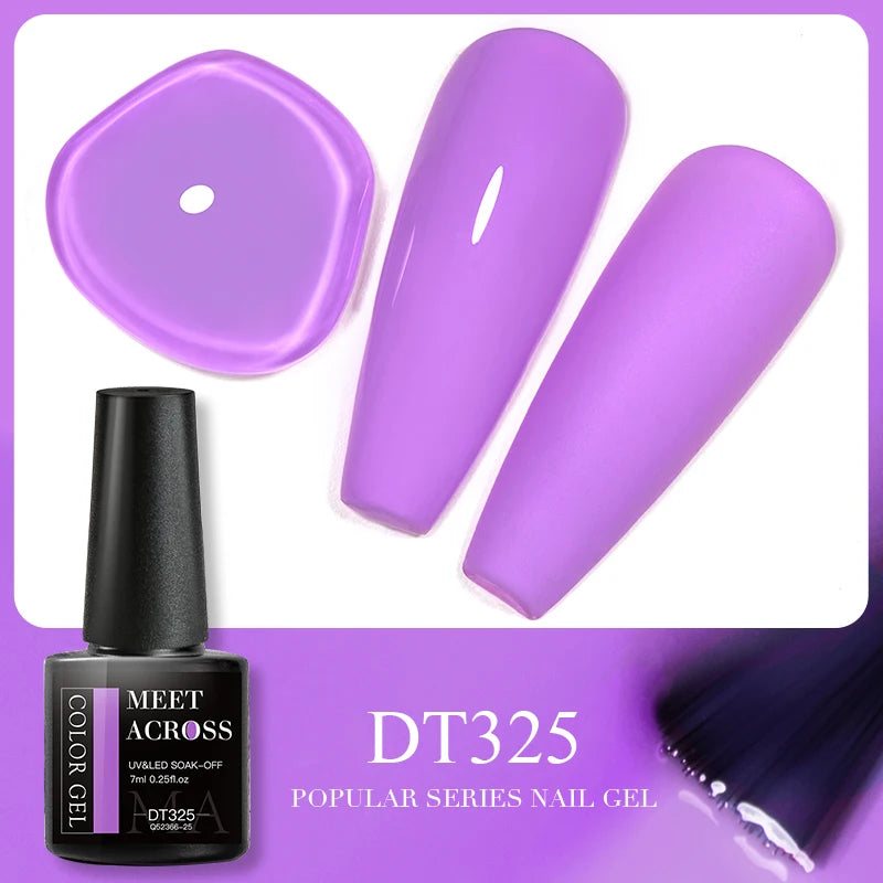 MEET ACROSS 5ml Gel Smalto per unghie Nail Art Top Gel tutti i colori