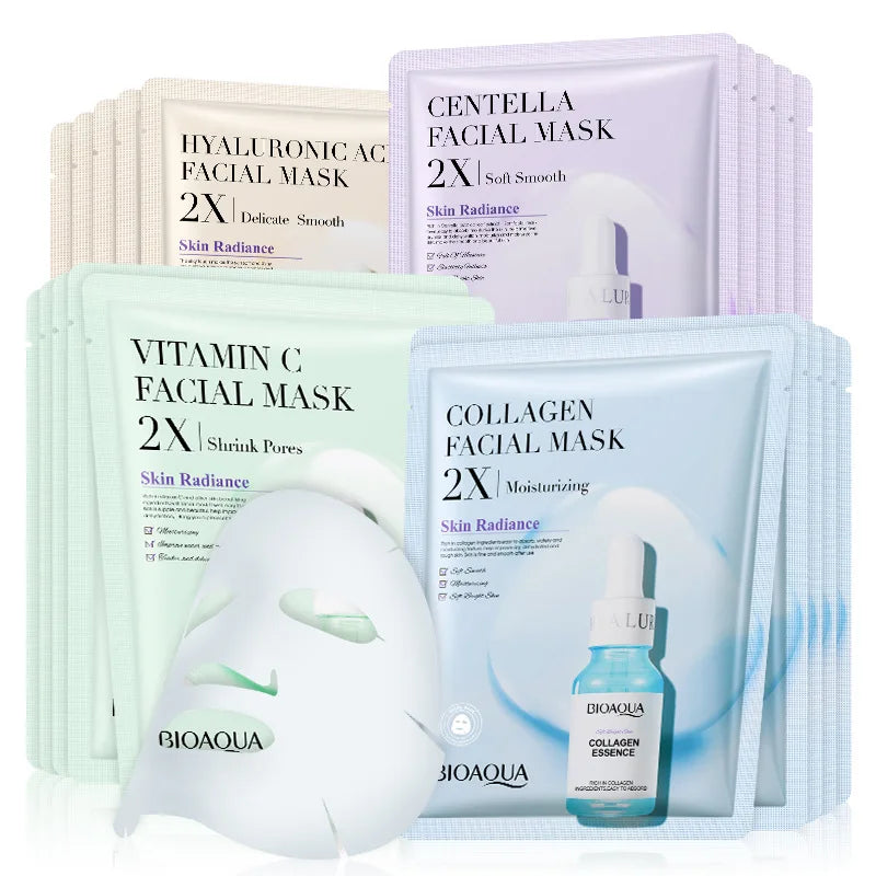 20pcs BIOAQUA Maschera viso al collagene