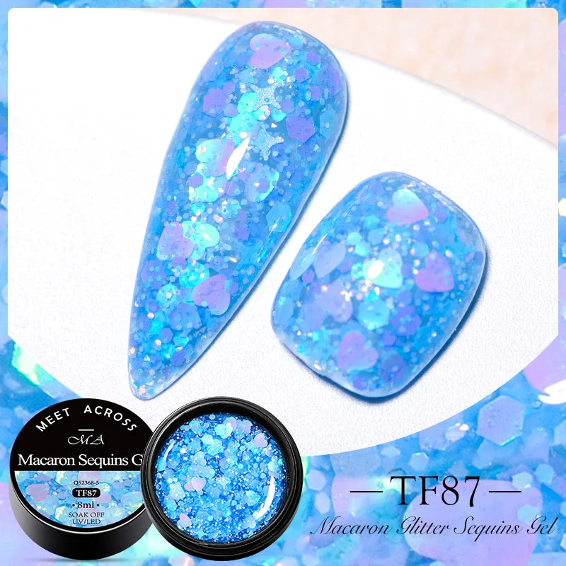 MEET ACROSS 5ml Gel Smalto per unghie Nail Art Top Gel tutti i colori