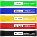 Set 5 pezzi Fasce di resistenza elastiche per allenarsi