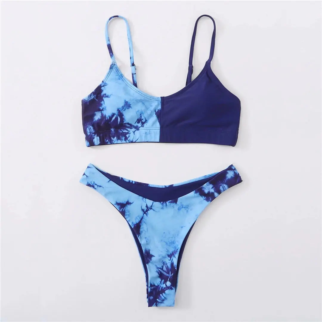 Set Costume leopardato da bagno brasiliana Donna