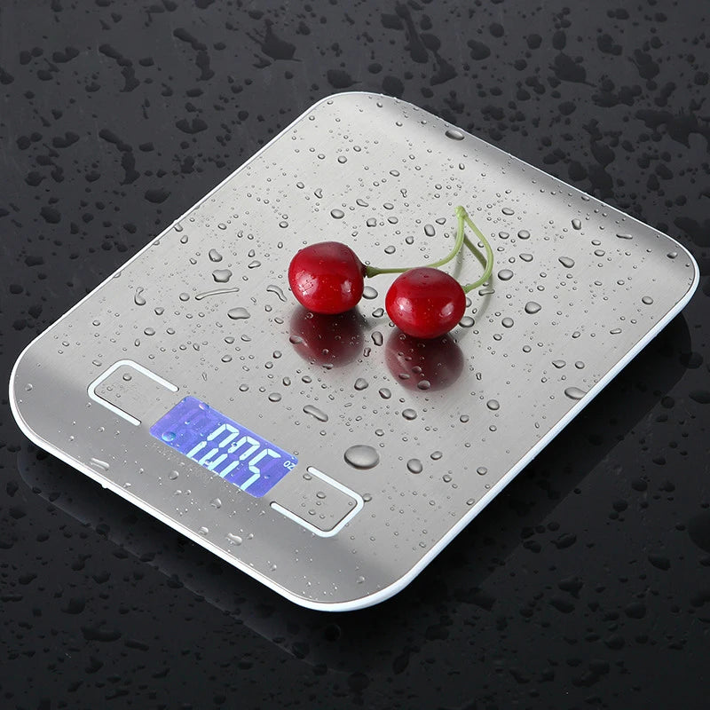5kg/10kg Bilancia da cucina digitale Display LCD Bilance elettroniche in acciaio inossidabile