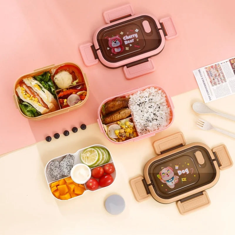 1200ML Box  per il pranzo a doppio strato Scomparto portatile