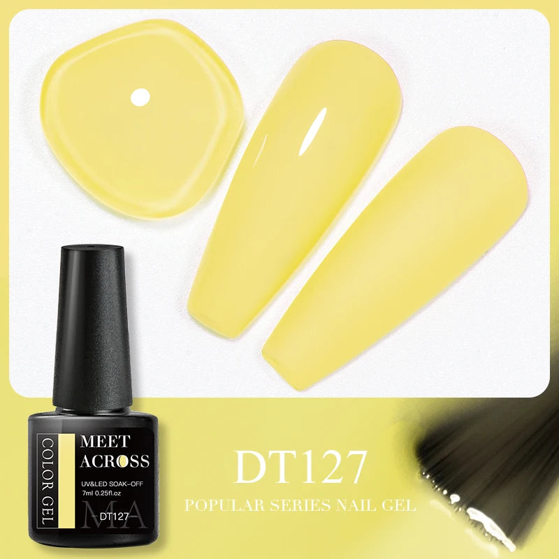 MEET ACROSS 5ml Gel Smalto per unghie Nail Art Top Gel tutti i colori
