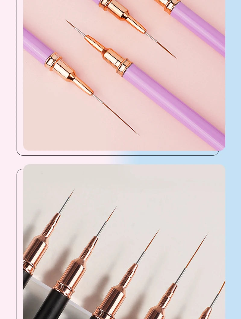 Strumento professionale Nail Art Liner Brush Set 5pcs