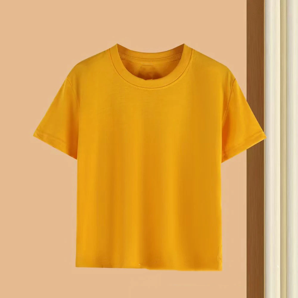 T-shirt per bambini e adulti  puro cotone fresco e leggero semplice