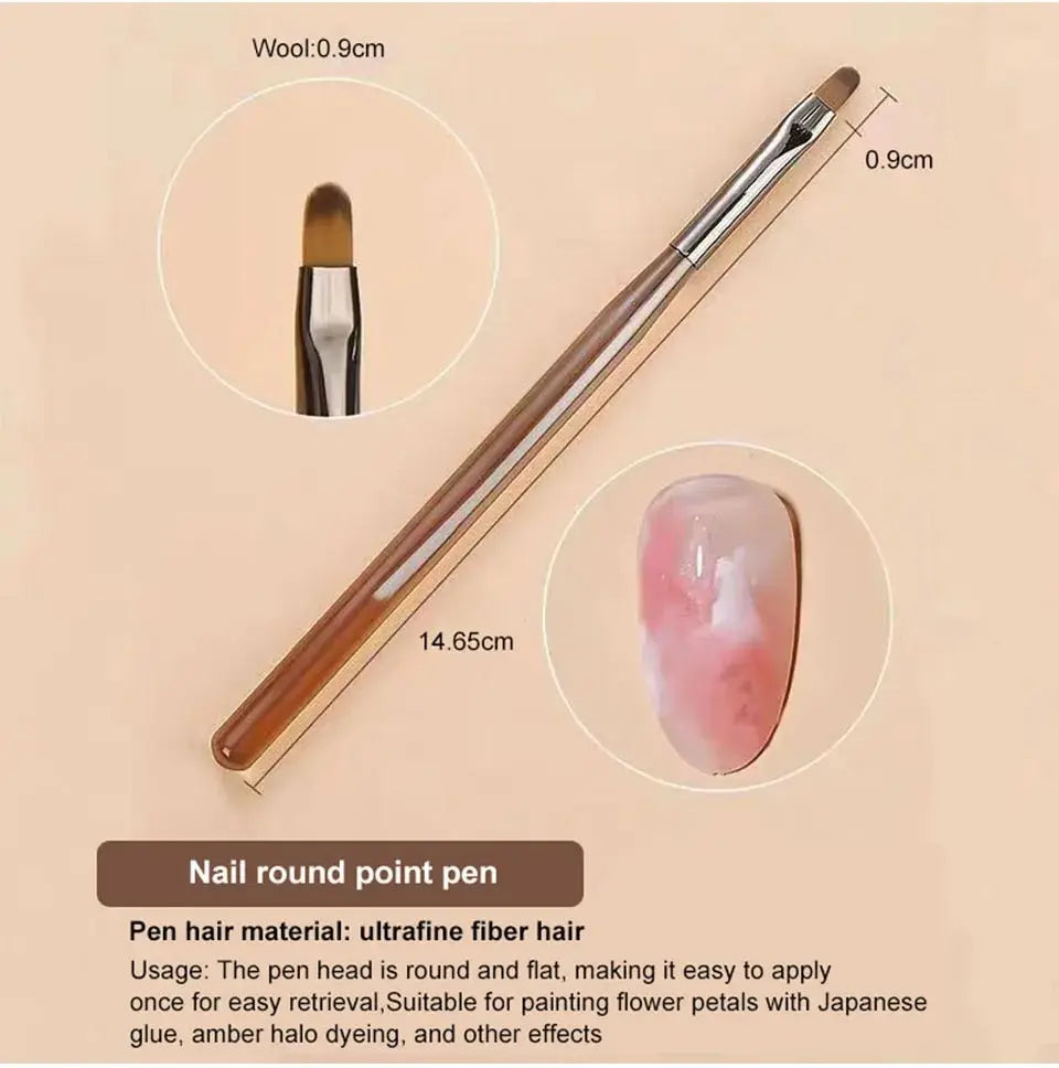 Pennello per Nail Gel Nail 9pz