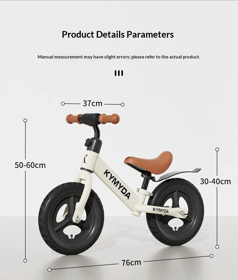 Bicicletta per bambini da 12 pollici Due in uno Senza pedali Sedile regolabile Telaio in acciaio per bambini da 1 a 6 anni Guida all’aperto
