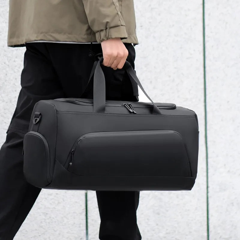 Borsa da palestra sportiva, borsa di grande capacità, borsone da viaggio portatile, multi-scomparto con contenitore per scarpe, perfetto per le vacanze, palestra