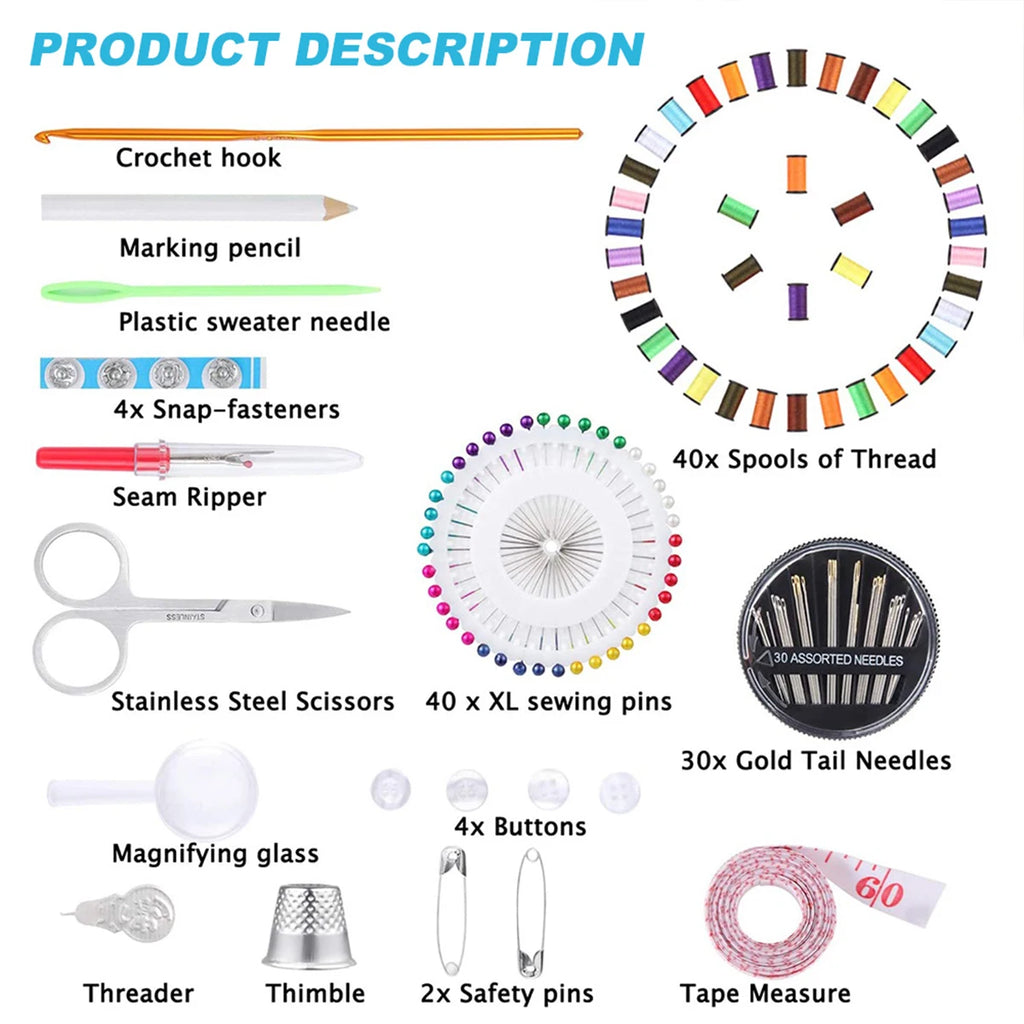 Kit di cucito Fai da te Multi-funzione per trapuntatura a mano Cucitura Filo