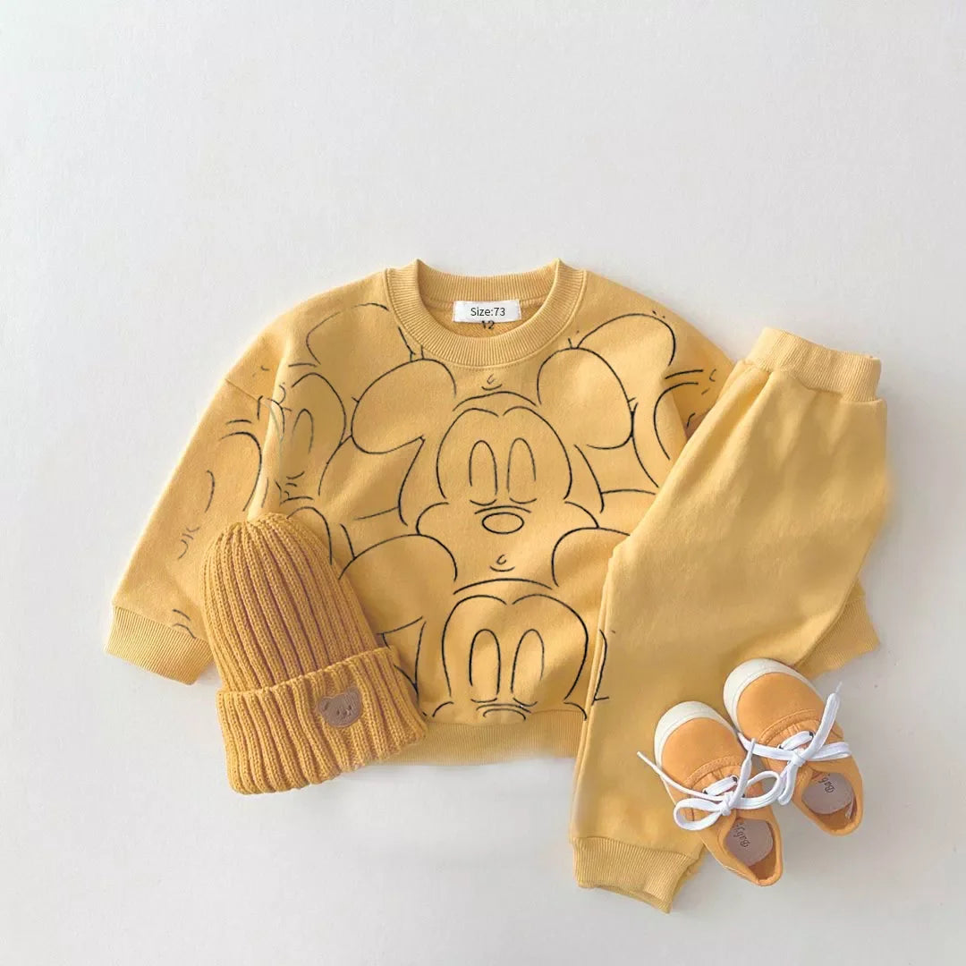 Completo tuta T-shirt+pantaloni per bambini Cartoon design