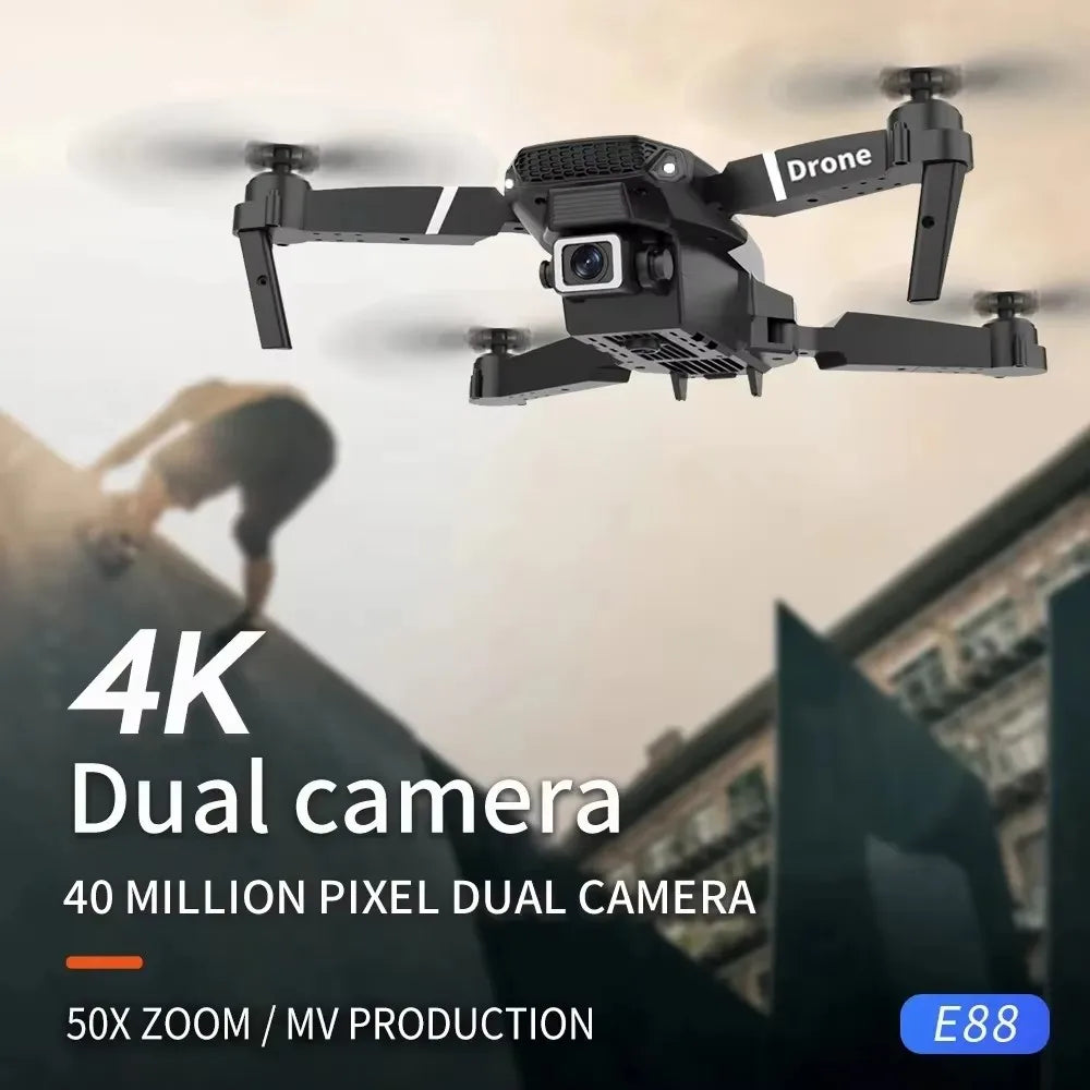 Professional E88 Air Screen Control Drone Wide RC Dron 8K Camera