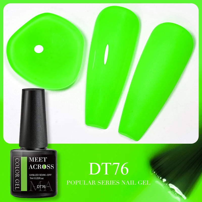 MEET ACROSS 5ml Gel Smalto per unghie Nail Art Top Gel tutti i colori